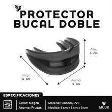 Protector Bucal Doble Termomoldeable con Aroma a Frutos Rojos – Hipoalergénico, con Estuche de Transporte – Ideal para Boxeo, Artes Marciales, MMA, Kickboxing, Fútbol y Deportes de Contacto - Negro - Ver 5