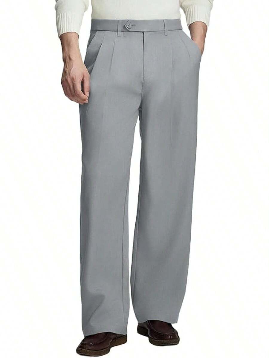 2025 Best Susclude Mens Casual Dress Pants Old Money Pleated Baggy Wide ...