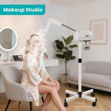 Facial Steamer With Hot Mist Function Hot/Cold Spray UV Ozone Facial Steamer Beauty Salon Spa Skin Care Pro Equipment - White - 美規A型插(110-127V) - 查看 6