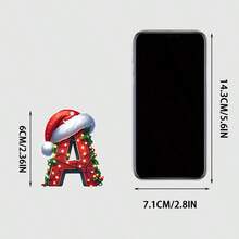 1pc 2D Flat Acrylic Christmas Theme Decoration Pendant, Christmas 26 Letter Decoration Pendant, Christmas Keychain, Backpack And Christmas Tree Decoration Pendant, And Non Electric Christmas Car Pendant Are Perfect Gifts For Christmas, Thanksgiving, New Year, Birthdays, And St. Patrick's Day Home Decor Christmas Decorations Room Decor