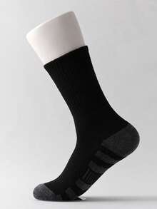 3/5/10 pares de calcetines deportivos de alta altura y talla grande unisex, calcetines de hombre/mujer con bloques de color, calcetines deportivos clásicos de malla negra, blanca y gris para exteriores
