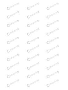 30 件透明圆形鼻钉，直鼻和 L 形鼻饰，适合女性日常佩戴 - 30件組合 - 查看 13