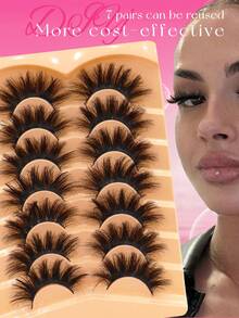 7 Pares/Pacote, DL02 Cachos Russos D, Cílios Inteiros, Ferramentas de Maquiagem para Olhos Naturalmente Volumosos, São Muito Grossos, Encaracolados e Bagunçados, Aumentam o Tamanho dos Olhos, Adequados para Festa, Palco, Performance, Cosplay, Cílios Inteiros, Cílios Completos, Ferramentas de Maquiagem para Extensão de Cílios, Cílios Volumosos Independentes, Muito Grossos e Muito Encaracolados Naturalmente