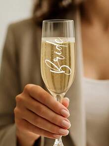 1/6/12pcs Custom Personalized Wedding Crystal Sticker, Customizable With Exclusive Text, Suitable For Wedding Glass, Bachelor Party Champagne Glass Sticker Gift - Multicolor - View 6