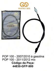 Cabo Velocímetro Pop 100 2007/2012 - Preto - Visão 1
