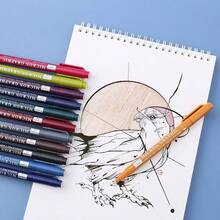 12 Colores Bolígrafo de Tubo de Aguja - Punta Fina (0.5mm), Juego de Bolígrafos de Gel Coloridos, Bolígrafo Liner de Bola, Marcador Resaltador, Perfecto para Escritura y Bocetos Vibrantes de Color, Escritura Suave, Para Dibujar, Resaltar, Tomar Notas de Estudiantes, Hacer Manuales, Uso de Oficina