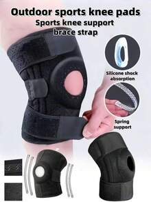 1pc Outdoor Sports Knee Guard For Hiking, Cycling, Basketball, Football, Volleyball, Breathable And Lightweight Knee Guard For Sports, Suitable For Various Sports Such As Football, Baseball, Volleyball, Basketball, Tennis, Shooting, Weightlifting, Skiing, Skateboarding, Golf, Rock Climbing Or Cycling, Our Knee Guard Pads Can Provide Excellent Protection.
