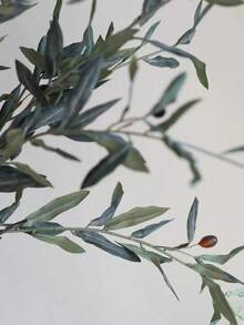 1/2 piezas Rama artificial de hoja de olivo gris-verde de 80 cm, flor de primavera falsa, follaje artificial para boda, planta falsa para decoración del hogar/cocina, arreglos florales DIY, centros de mesa, regalo. Para decoración del hogar, ramos de flores, flores artificiales, decoración de jardín, flores falsas