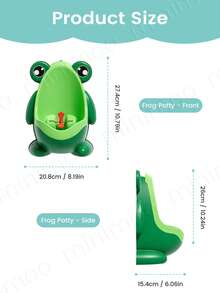 1 件装可爱青蛙如厕训练小便器男孩带趣味瞄准目标，马桶小便训练器，儿童站立垂直小便婴幼儿