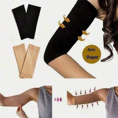 1/2 Stücke Kompressionsärmel, Schlankheits-Armwickel Stützbandage für Fitness-Training, Gewichtsverlust und Straffung, elastischer Ellbogenshaper