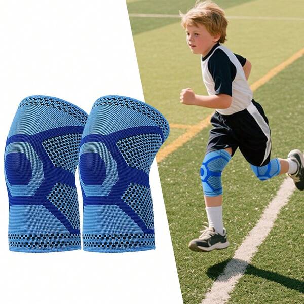 2PCS/Pair Kids Knee Brace Sleeve, Knee Pads For Kids, Youth Knee Compression Sleeve Children Knee Support Boys & Girls Kids Knee Pads For Basketball Volleyball Gymnastics Football Sports ﻿ ﻿ ﻿ ﻿ ﻿