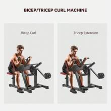 SPORTNOW Adjustable Preacher Curl Bench, Multi-Functional Weight Bench With Handlebar And Elbow Cushion For Home And Outdoor Gym - Black - View 3