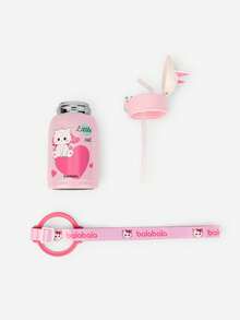 Balabala Kids Thermos Cup 316 Stainless Steel Animal Ear Straw Bottle