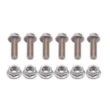 20/50 piezas Tuercas hexagonales con cabeza de cruz y ranura, plateadas en zinc blanco, adecuadas para automóviles, motocicletas y vehículos eléctricos