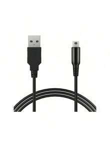 1 Pc 3DS USB Charger Cable, Power Charging Lead For New 3DS XL/New 3DS/ 3DS XL/ 3DS/ New 2DS XL/New 2DS/ 2DS XL/ 2DS/ DSi/DSi XL, 3ds Games, Ds,3ds,Ds,3ds Xl,3ds,Ds,3ds Xl - Black - View 1