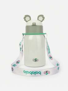 Balabala Kids Thermos Cup 316 Stainless Steel Animal Ear Straw Bottle
