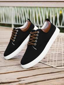 Men's Lace-Up Skateboarding Shoes With Good Traction, Outdoor Sports Sneakers, Non-Slip , Versatile Athletic Shoes For Men Valentine's Day Ideas