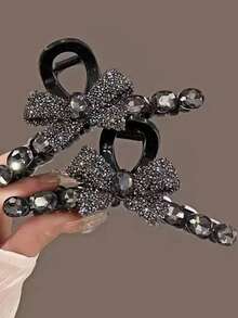 1pc Large Pearl Hair Clip, Fully Rhinestone Bow Claw Clip, Girls Rainbow Candy Bun Claw Clip, Donut Hair Bun Maker,Gifts,Travel,Gifts For Women,Hair Stuff,Stocking Stuffers,Stocking Stuffers,Stocking Fillers,Stocking Stuffers For Women,Stocking Fillers Women,Christmas Gifts,Gifts,Christmas Stocking Fillers,Gifts For Women,Gift,Christmas Gift,Stocking Stuffers For Adults,Stocking Fillers For Adult,Hair Stuff,Women's Accessories,Stocking Stuffer,Coming-Of-Age Hair Accessory,Christmas Hair Accessories,Gift Ideas For Women,Beauty Stocking Fillers,Christmas Gifts For Women