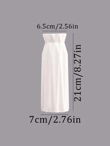 1 قطعة إناء بلاستيكي أبيض، إناء ذو مظهر سيراميكي زخرفي لترتيب الزهور، تصميم بسيط وبسيط للغرفة المعيشية والنوم والشرفة، مناسب للغرفة المعيشية وطاولة الطعام وخزانة التلفزيون، مصنوع من مادة البولي بروبلين، تصميم مقاوم للسقوط، رائع كهدية عيد ميلاد أو تخرج، ديكور المنزل، إناء زهور، إناء زجاجي