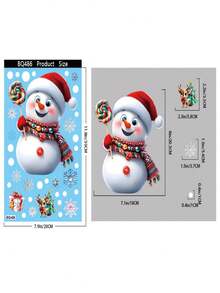 2PCS Christmas Decorations Gingerbread Man Snowman Window Cling / Xmas Tree Decor Glass Window Stickers / Santa Claus Reindeer Party Window Decals For Women / Cute Girls' Festive Gift Bag Stickers / Whimsical Christmas Party Decor Clings / Essential Xmas Tree Decoration Window Stickers With Snowflake Designs Christmas Christmas Gifts Christmas Stocking Fillers Christmas Decorations Christmas Decorations Home Christmas Christmas Decorations