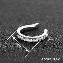 1pc Minimalist Zirconia Ear Cuff, Earring For Non-Pierced Ears, Fashion Jewelry - Ear Clips - View 2