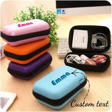Personalized Custom Name Digital Storage Bag, Power Bank, Mouse, Charger, Data Cable, Power Bank, Hard Drive Protective Case, Protective Shell, Travel Cable Storage Bag, Suitable For Electronic Products And Organization Bags, Portable Cable Management, Ideal For Travel And Home Use