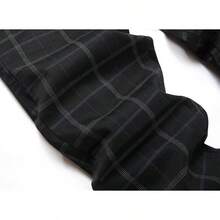 TENGINE Plaid Pants For Men, Mens Skinny Stretch Slim Fit Chinos Golf Business Dress Casual Pants - Black Plaid - 查看 4