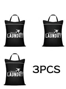 Waterproof Airplane Pattern Laundry Bag, Adjustable Handle And Zipper Closure, Polyester, Washable, Ideal For Travel, Gym, Yoga, Home Use, Fashionable "Laundry Bag" Design, Red, Green, Gray, Black, Laundry Room Accessory, Gym Bag, Casual Style, Smooth Texture - Multicolor - View 24