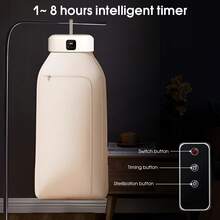 Portable Dryer, Electric Dryer, Electric Clothes Rack, Foldable Dryer, Clothes Dryer, European Plug Model, Remote Control Digital Display, Foldable Drying Machine With 2 Adjustable Settings, Blue Light Sterilization, Suitable For Damp And Rainy Conditions, For Home And Travel Use. - Multicolor - View 4