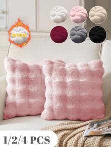 1/2/4 Stück luxuriöser Kunstfell Toskana Kissenbezug, Kissenhülle, ohne Kisseneinsatz, flauschige Heimdekoration Kissenhülle für Wohnzimmer Sofa, Schlafzimmer Kopfteil, Überwurfkissen, Oeko-Tex