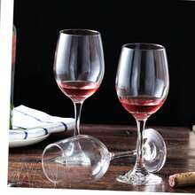 Set Of 6 Plain Glass Water Wine Glasses 330ml - Trong suốt - Xem 1