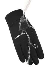 1 Pair Outdoor Sports Waterproof Gloves, Touchscreen Enabled, Thermal Lined, Windproof, Suitable For Driving, Cycling, Autumn/Winter - Black - View 4