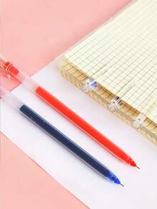 【现货】12支装中性笔Pulpen Gel 3 Warna 0.5mm 华夏万卷大容量中性笔0.5mm针管水笔学生考试文具巨能书写中性笔签字笔碳素笔全针管水笔 - 彩色 - 查看 10