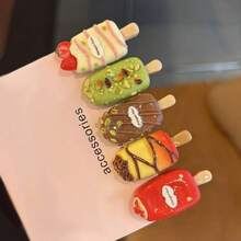 逼真卡通冰淇淋树脂食物玩具DIY配件，奶油啫喱发夹材料，树脂DIY奶油啫喱配件，桌面摆件，摄影道具，娃娃屋家具装饰，手工DIY，动漫制作场景及各种微缩艺术场景，家居模型模拟场景，桌面摆件，摄影道具，娃娃屋装饰，节日礼物，生日礼物，新年礼物，情人节礼物 - 彩色 - 查看 4