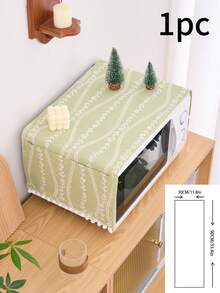 1 件橙色条纹花卉印花微波炉防尘罩，复古乡村风格厨房电器防尘罩，适合日常使用、节日、厨房用具、小家电、空气炸锅、烤箱，四季皆宜 - 彩色 - 查看 18