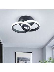 إضاءة سقف LED حديثة، جهاز إضاءة ديكور المنزل، مصباح سقف بسيط، تصميم قوس أنيق، مصباح سقف بسيط، إضاءة ديكورية، أبيض دافئ/أبيض بارد 2700-3500 كلفن/5500-6000 كلفن، إضاءة سقف من الألومنيوم/السيليكون، أسود/أبيض، مصباح سقف LED، ضوء أبيض/ضوء دافئ