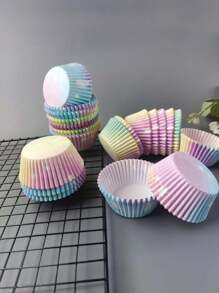 100 件/套蕾丝纸杯蛋糕衬垫、商业用途甜点品尝纸杯蛋糕衬垫、家庭使用紫色星系纸杯蛋糕包装纸；甜点蛋糕、雪人纸杯蛋糕架；迷你纸杯蛋糕衬垫；纸质月饼底座烘焙模具、纸质杯垫圣诞节圣诞装饰品圣诞睡衣圣诞礼物圣诞装饰