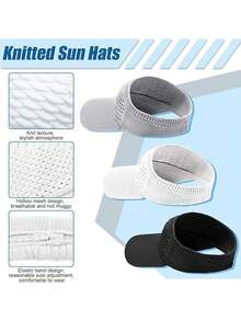 1 件女士网眼透气夏季太阳帽，韩版针织棒球帽，户外运动遮阳帽 - 彩色 - 查看 2