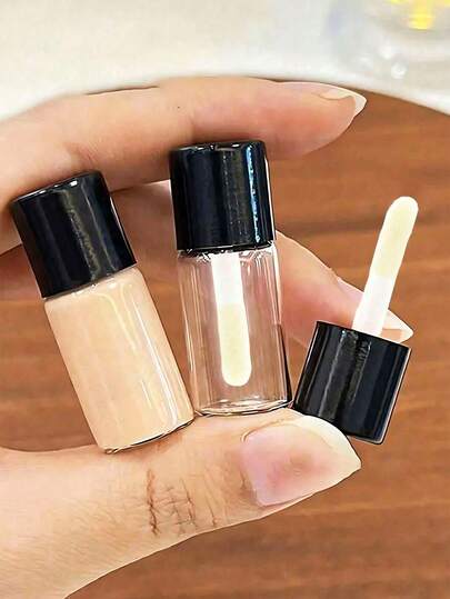 10 st/5 st/3 st mini-reseflaskor lämpliga för flytande foundation, concealer och läppstift, 3 ml/0,1 oz - Bärbara kosmetikabehållare med skruvkork, parfymfria, för kosmetikaprover och toalettartiklar, semesterreseartiklar, sommarresenödvändigheter, resetillbehör, utomhusreseutrustning, semester tillbaka till skolan, billigt, strumpor, smink, sminkverktyg, billiga saker, presenter, presenter till kvinnor, julklappar