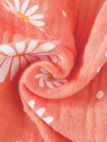 2 件套可爱女婴夏季心形双面蝴蝶结连体衣 + 头带套装 - 珊瑚粉 - 查看 9