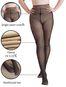 1 buc. colanți transparenți 2800D, elasticitate ridicată, croială skinny, ridicare inghinală, căptușeală termică caldă, potriviți pentru casă, călătorii, vacanță, ținute în aer liber, la modă și versatili, toamnă/iarnă