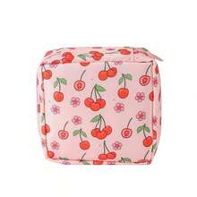 5pcs Large Capacity Sanitary Napkin Storage Bag, Cartoon Pattern Sanitary Napkin Storage Bag, Portable Menstrual Tool Kit, Multi-Purpose Waterproof Storage Bag, Nursing Pad Storage Bag, Tampon Bag, Feminine Product Bag, Vacation Storage Bag, Suitable For Sanitary Napkins, Lipstick And Coin Storage, Travel Essentials, Storage Essentials, School Season Essentials, Mom Gifts, Birthday Gifts, Holiday Gifts, Bohemian Style
