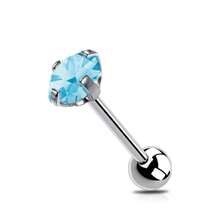 1/4pcs Fashionable Cubic Zirconia Decorated Round & Heart Shaped Tongue Rings, Suitable For Daily Wear By Men & Women