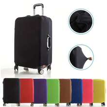 1pc Highly Elastic Solid Color Luggage Cover, Luggage Protector, Travel Scratch-Resistant Accessory - Black - View 13