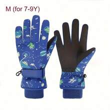Children's Winter Ski Gloves, Boys' Warm Gloves Thermal Lined To Keep Warm And Play In The Snow, Suitable For Children 4-13 Years Old