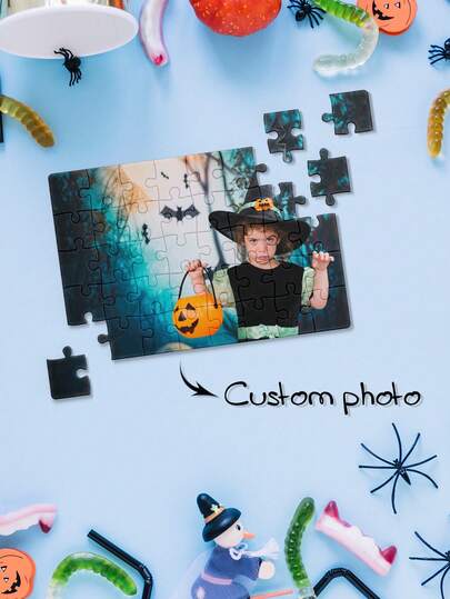 1pc, Customized Photos, Personalized Puzzles, Customized Photo Making Ranging From 35pcs-1000pcs, Party Gifts, Anniversary Gifts, Halloween, Christmas, Teacher's Day, Back-To-School Gifts, Graduation Gifts, Family And Friend Gifts For Summer And Autumn, Room Decorations, Party Decorations, Wedding Decorations, Halloween Decorations, Christmas Souvenirs