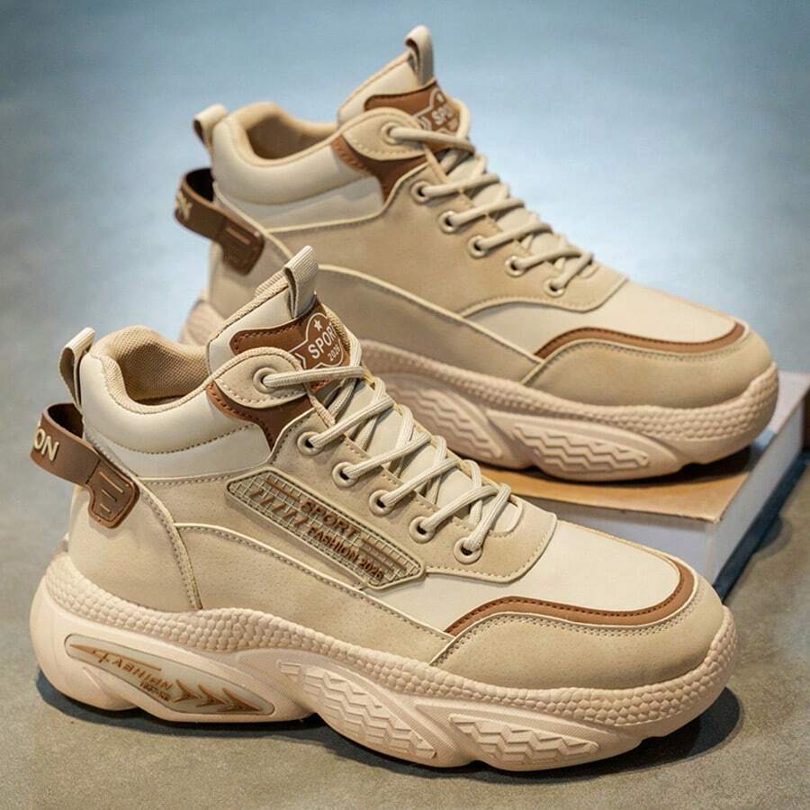 Nowe męskie trampki Chunky na jesień/zimę 2025, trampki z podwyższoną podeszwą, antypoślizgowe buty sportowe, buty outdoorowe, modne obuwie