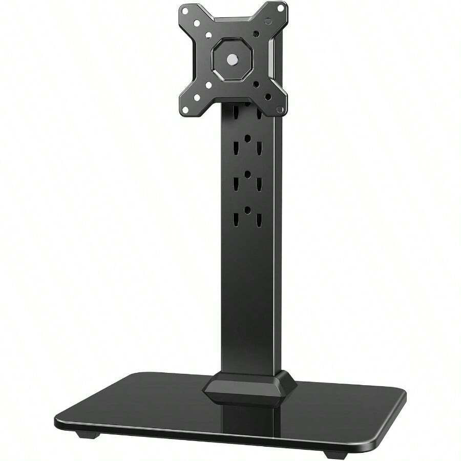 Monitor Stand, Freestanding VESA Mount 13 To 34 Inch Screens, Holds Up To 44lbs, 5 Height Options, Swivel Desk Stand Riser With 360 Rotation, VESA 75x75mm100x100mm - Black - View 1