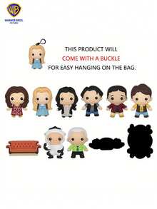 1 件 WB 官方授权 Friends Mystery 3D 盲袋钥匙扣钥匙圈随机一个 Rachel Monica 钥匙包配件一个包一个派对礼品钥匙扣汽车配件包饰背包学校卡通可爱哥特 Y2k 万圣节配件教师节圣诞节礼物创意包挂绳带身份证夹汽车配件包饰 - 彩色 - 查看 5