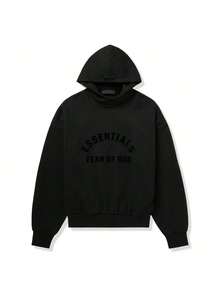 Essentials SS23 Arch Logo Hoodie 'Jet Black' 192SP232050F Black Sport Casual Fall Sweater Sweatshirts Fashion - màu đen - Xem 1